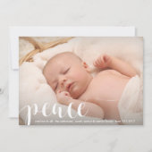 平和と愛モダンのクラシッククリスマスの写真 シーズンカード (正面)