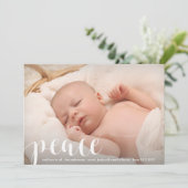 平和と愛モダンのクラシッククリスマスの写真 シーズンカード (スタンド正面)