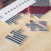 平和と愛モダンクリスマス家族の写真 ジグソーパズル (側面)