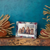 平和と愛モダンクリスマス家族の写真 フォトプラーク (側面)