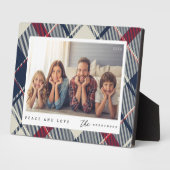 平和と愛モダンクリスマス家族の写真 フォトプラーク (側面)