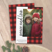 平和と愛1写真レッドブラックバッファロープレイド シーズンカード