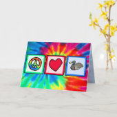 『平和と愛』 カード (黄色い花)