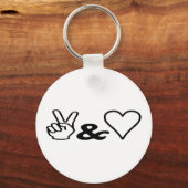 平和と愛 キーホルダー (正面)