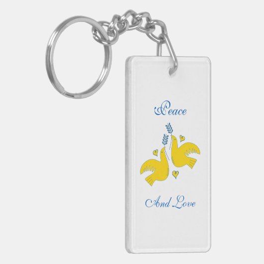 平和と愛 キーホルダー (正面左)