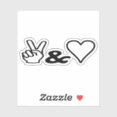 平和と愛 シール (シート)