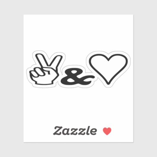 平和と愛 シール (シート)