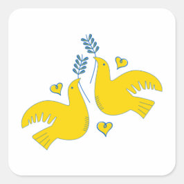 平和と愛 スクエアシール