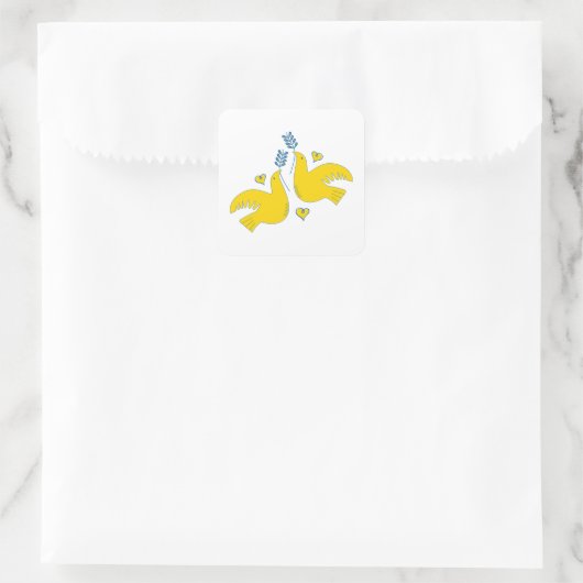 平和と愛 スクエアシール (バッグ)