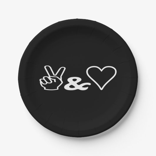 平和と愛 ペーパープレート (正面)