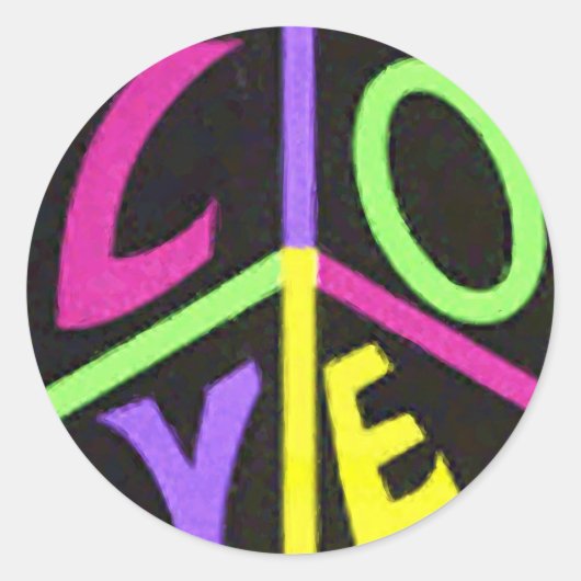 平和と愛 ラウンドシール (正面)