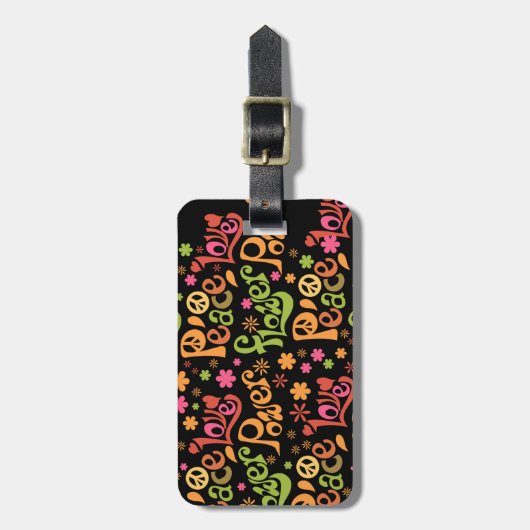 平和と愛 ラゲッジタグ (正面縦)