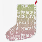 平和と愛 ラージクリスマスストッキング (裏面)