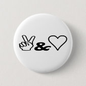 平和と愛 缶バッジ (正面)