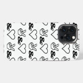 平和と愛 iPhoneケース (裏面横)
