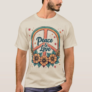 平和と愛 Tシャツ