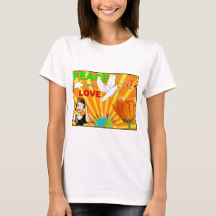 平和と愛 Tシャツ