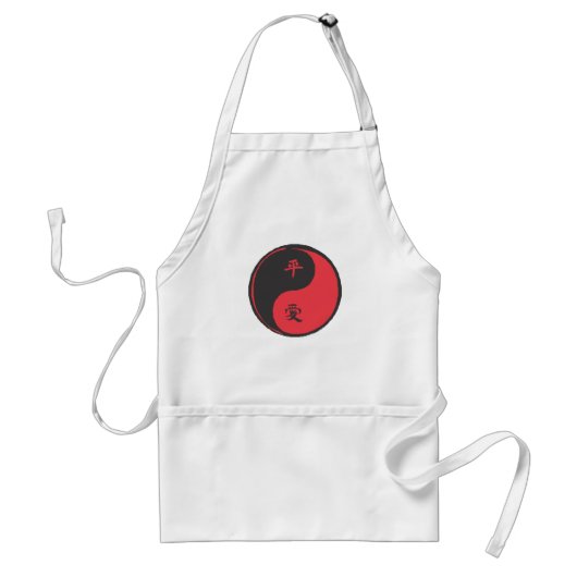 平和と愛Yinyang スタンダードエプロン (正面)