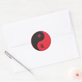 平和と愛Yinyang ラウンドシール (封筒)