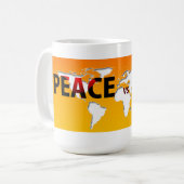 平和と戦争のマグカップ コーヒーマグカップ (正面左)