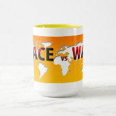 平和と戦争の飲み物用品マグ マグカップ (中央)