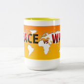 平和と戦争モルヒネのマグカップ ツートーンマグカップ (中央)