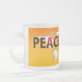 平和と戦争モルヒネのマグカップ フロストグラスマグカップ (左)