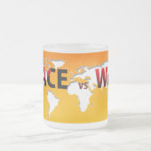 平和と戦争モルヒネのマグカップ フロストグラスマグカップ (中央)