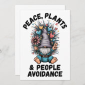 平和と植物と人々の回避 招待状 (正面/裏面)