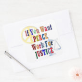 平和と正義 スクエアシール (封筒)