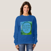 平和と正義、食べ物と避難所 スウェットシャツ (正面フル)