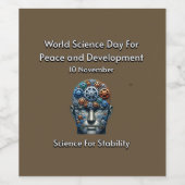 平和と発展のための科学の日。安定性 ワインラベル (シングルラベル)