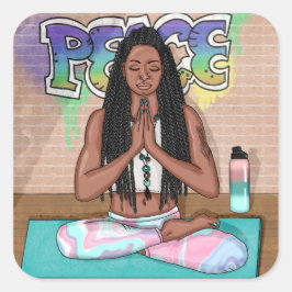 平和と瞑想都市芸術 スクエアシール