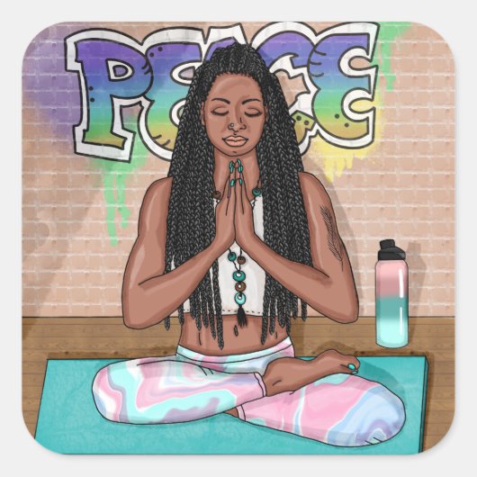 平和と瞑想都市芸術 スクエアシール (正面)