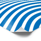 平和と穏やかなバランスの青い線 ポスター (コーナー)