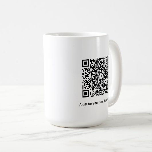 平和と穏やかな肯定カード コーヒーマグカップ (正面右)