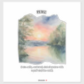 平和と穏やかな肯定カード シール (シート)
