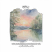 平和と穏やかな肯定カード シール (正面)