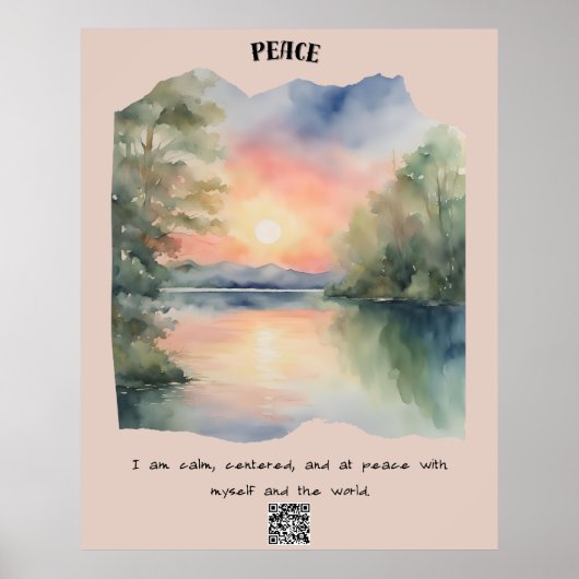 平和と穏やかな肯定 ポスター (正面)