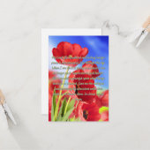 平和と粘り強いフラットグリーティングのための祈りの言葉 カード (正面/裏面インサイチュ)