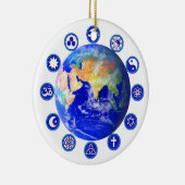平和と統一と宗教の象徴 セラミックオーナメント (右)