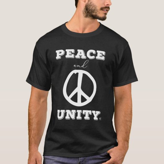 平和と統一の平和のサイン愛 Tシャツ (正面)