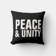 平和と統一の装飾用クッション