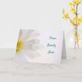 平和と美しい勇気付けられる/良い取得 カード (黄色い花)