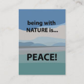 平和と自然は平和旅行 名刺 (正面)