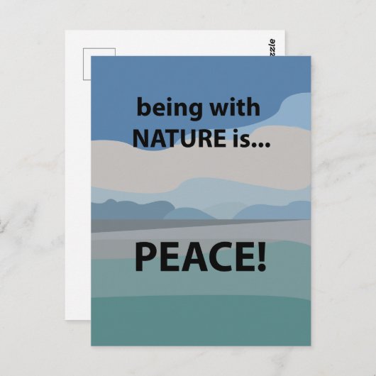 平和と自然は平和 ポストカード (正面/裏面)