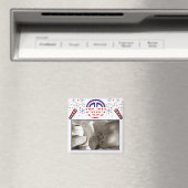 平和と花火の愛国的な写真枠 マグネット (インサイチュ (食洗機))