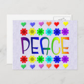 平和と花 ポストカード (正面/裏面)