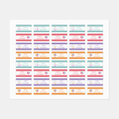 平和と花Boho Hippie服名ラベル ラベル (シート)