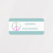 平和と花Boho Hippie服名ラベル ラベル (デザイン1)